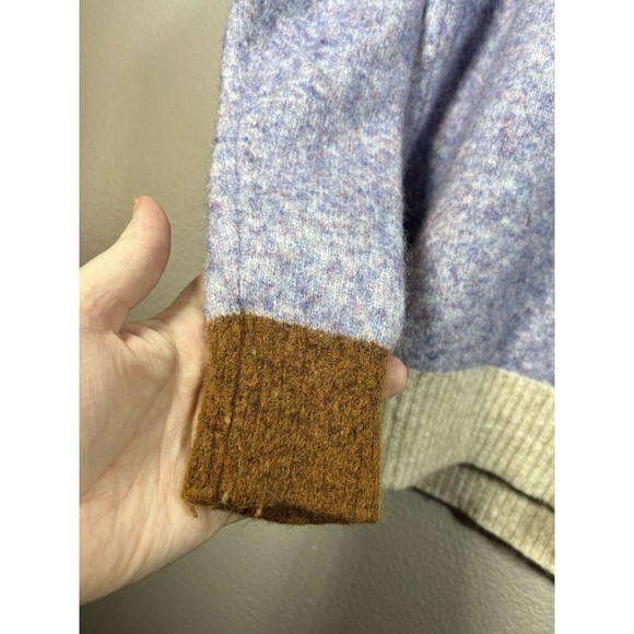 Madewell Women Size XS Cedarbrook Pullover Sweater Colorblock Chunky Minimalist - Picture 4 of 8